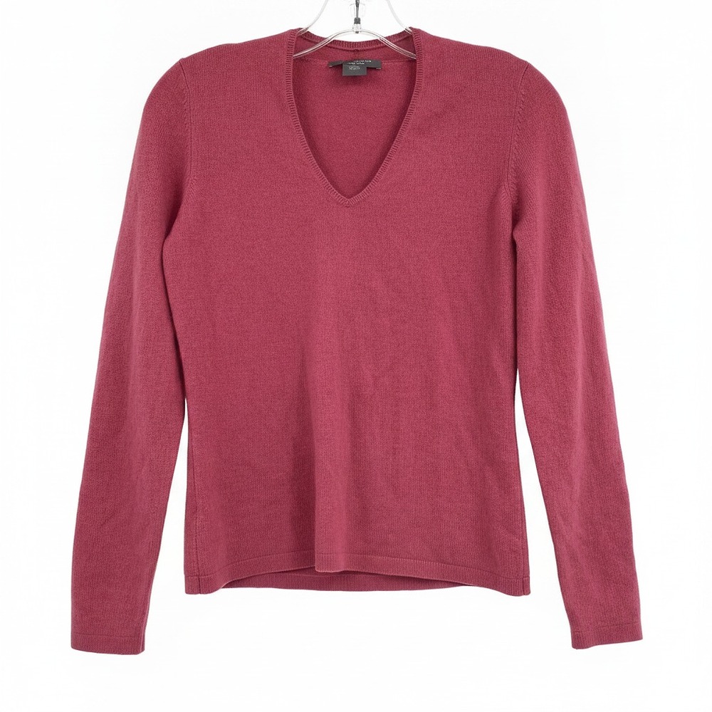 Ann Taylor Pink Cashmere V-Neck Sweater | Women’s Regular S
